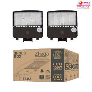 150W LED Shoebox Parking Lot, Street Light with Inbuilt Multifunction Motion Sensor