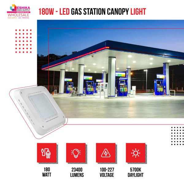 180W - LED Gas Station Canopy Light - Image 5
