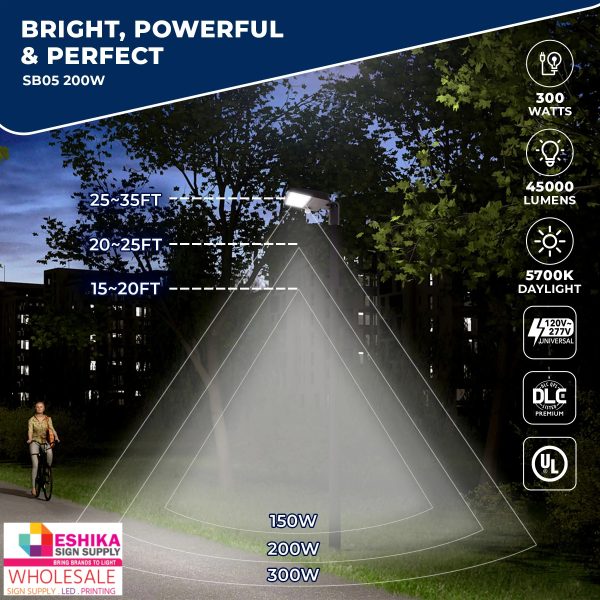 200W LED Shoebox Area Light - Parking Lot/Street Light - Image 9