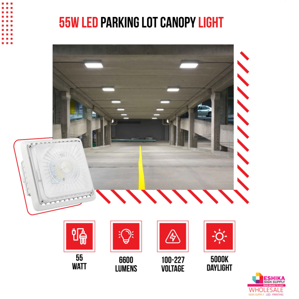 55W - LED Surface Mount Canopy Light - Image 4