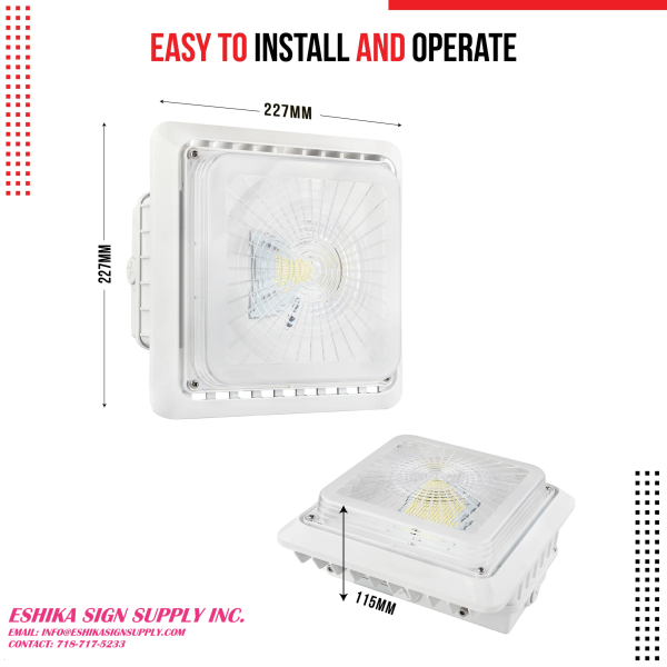 55W - LED Surface Mount Canopy Light - Image 3